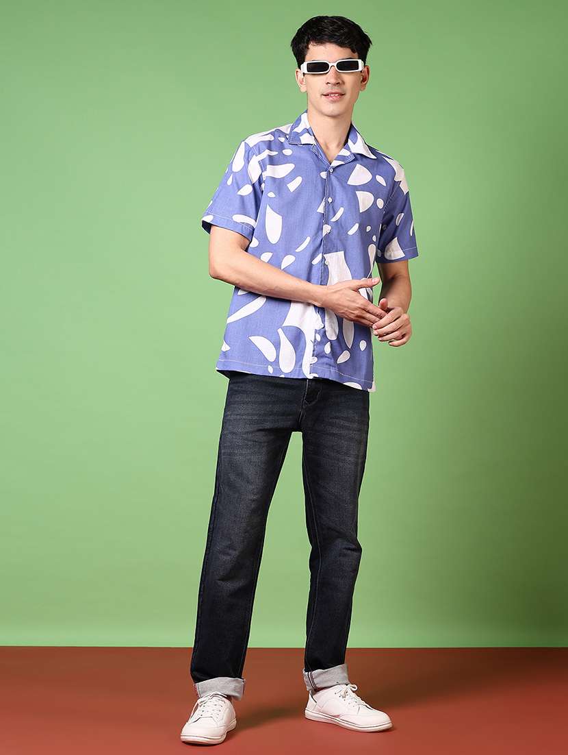 men short sleeves printed casual shirt - 21717938 -  Standard Image - 4
