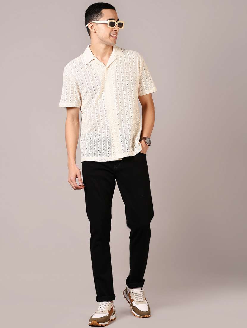 men self design short sleeve casual shirt - 21717941 - Standard Image - 4