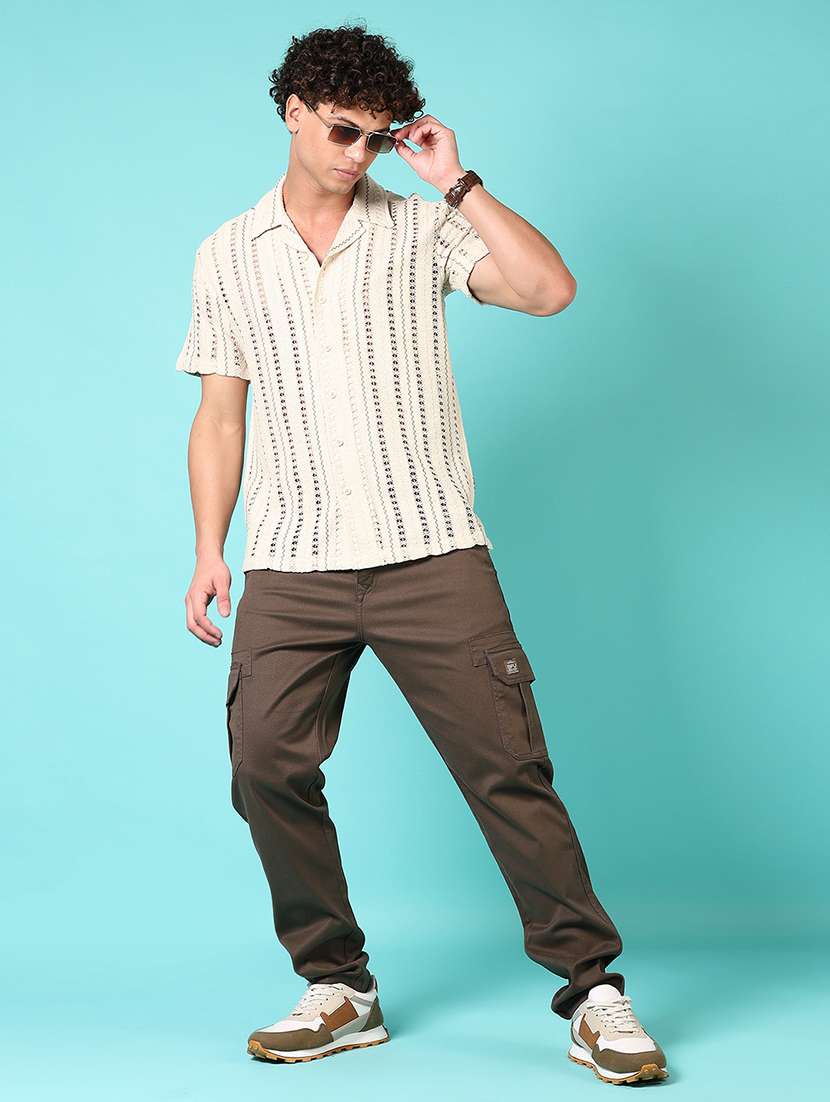men self design short sleeve casual shirt - 21717942 -  Standard Image - 4