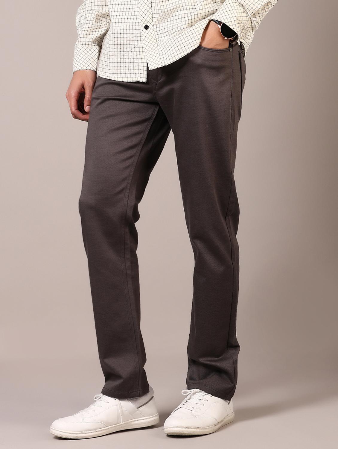 grey cotton chinos casual trousers - 21717960 -  Standard Image - 1