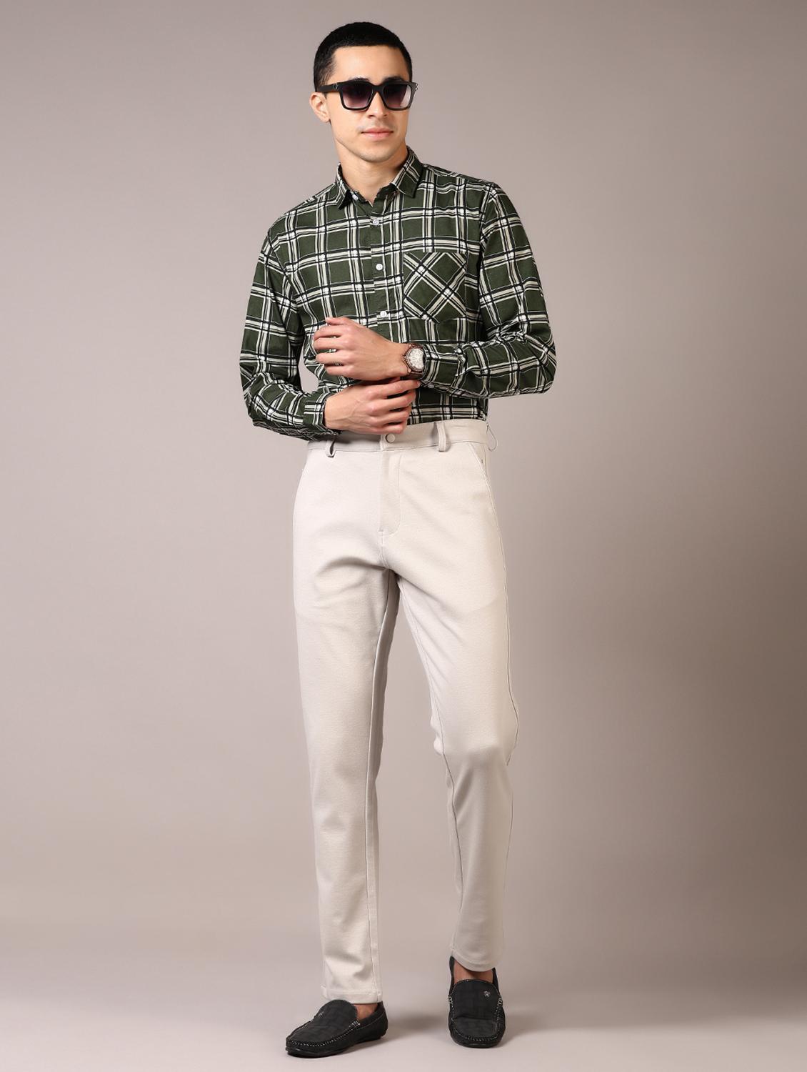 cream cotton chinos casual trousers - 21717962 - Standard Image - 4