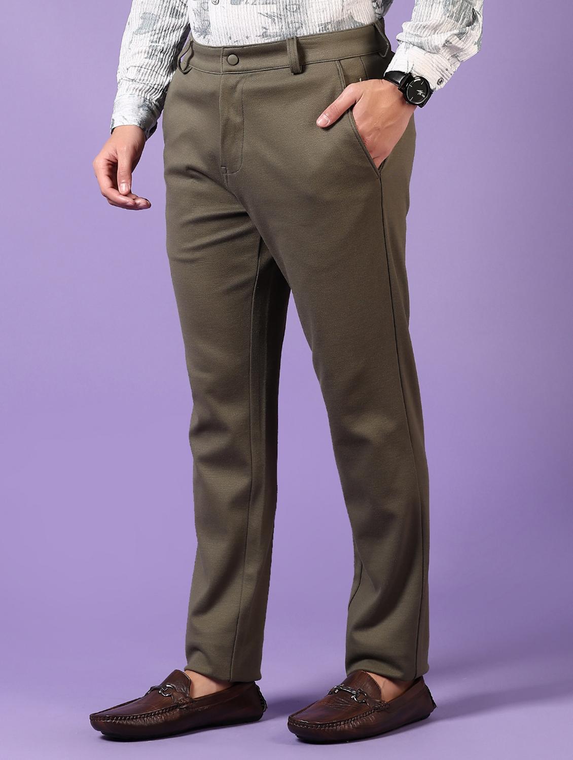 green cotton chinos casual trousers - 21717963 -  Standard Image - 1