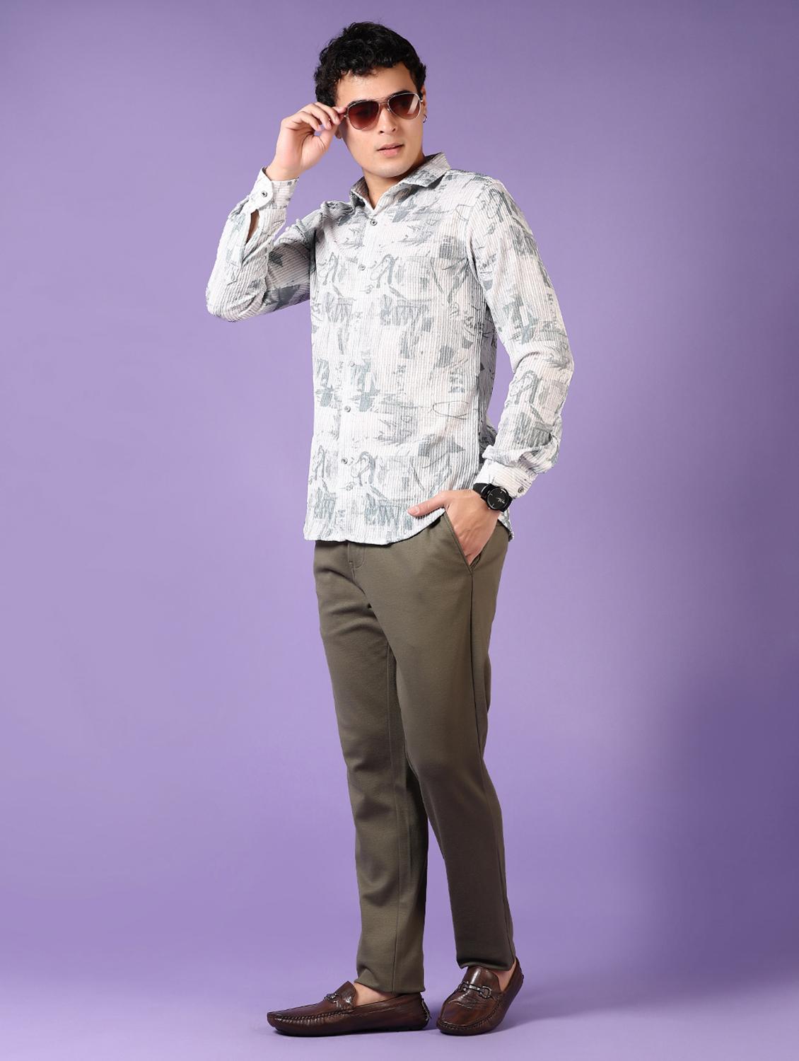 green cotton chinos casual trousers - 21717963 - Standard Image - 4
