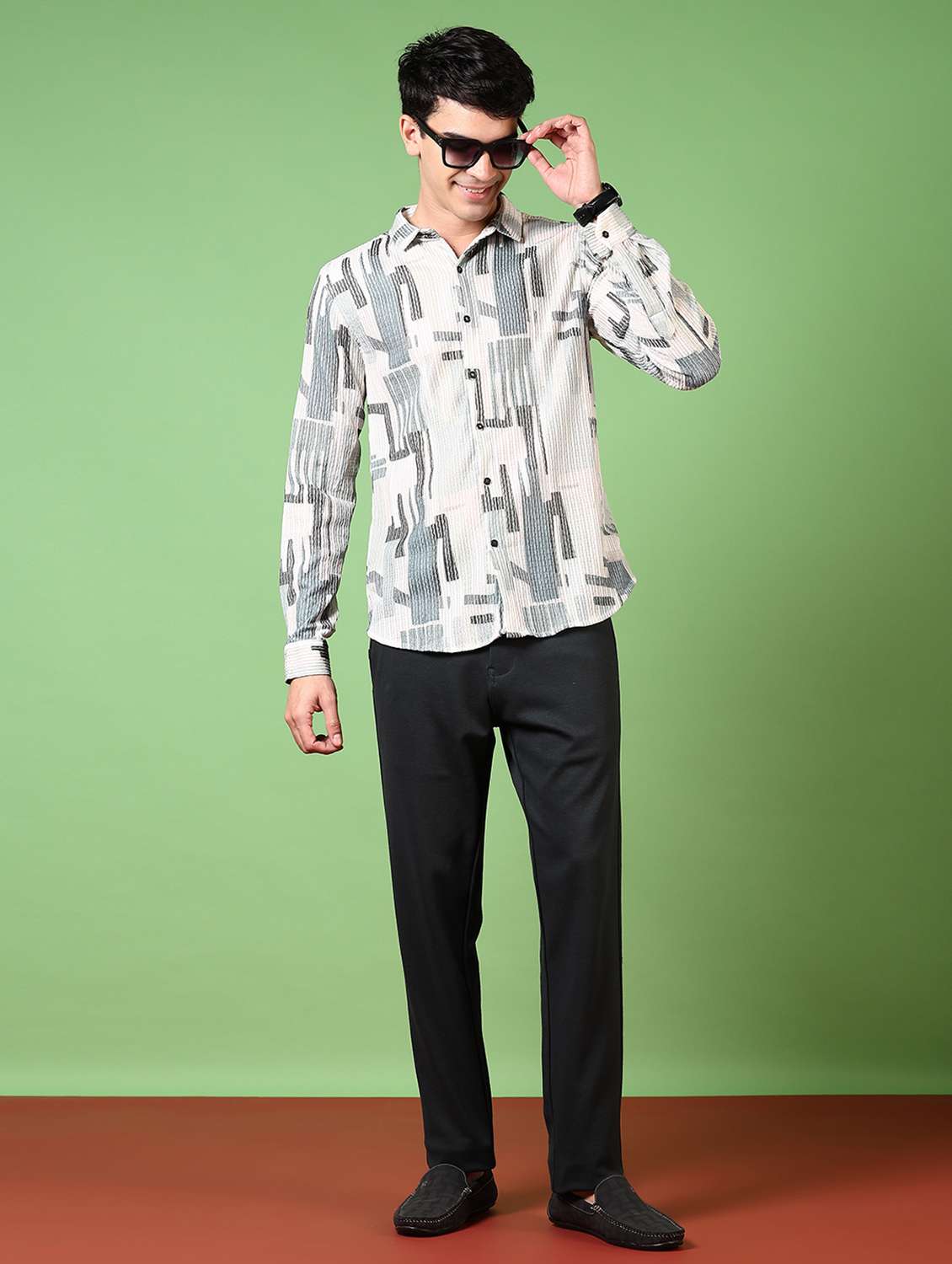 olive cotton chinos casual trousers - 21717965 -  Standard Image - 4