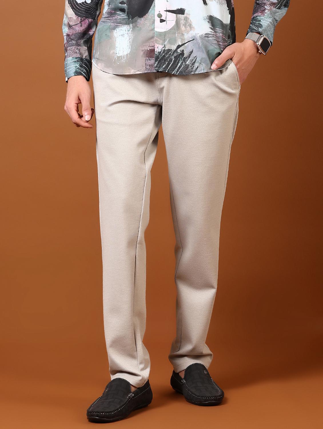grey cotton chinos casual trousers - 21717968 -  Standard Image - 1