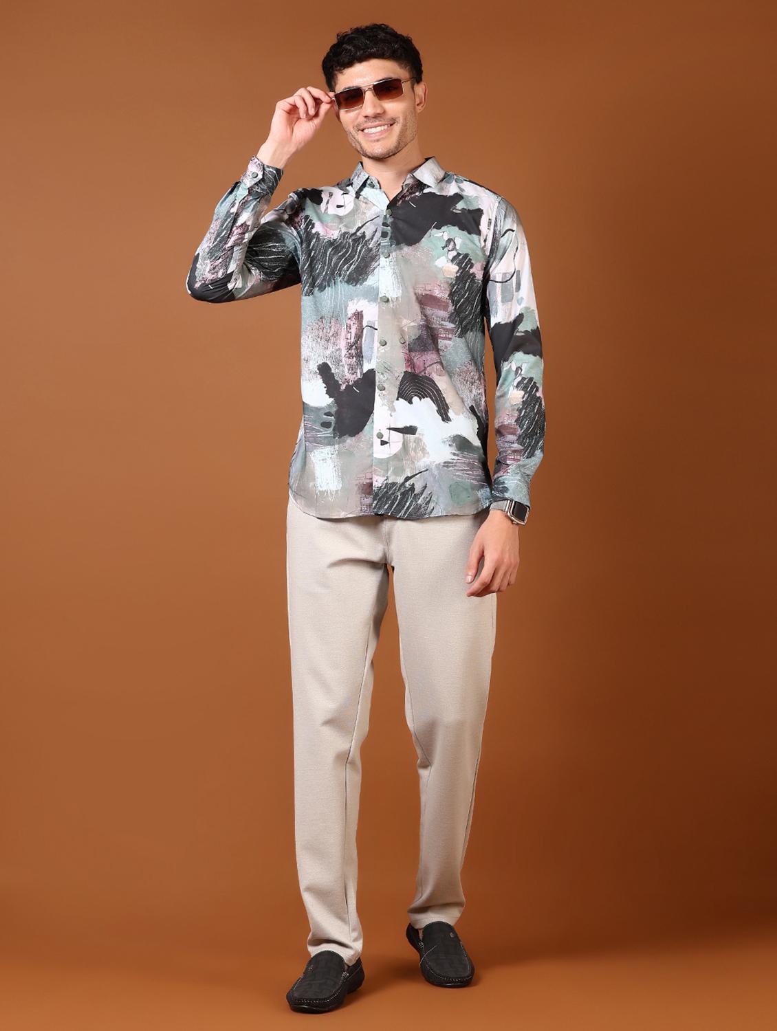grey cotton chinos casual trousers - 21717968 - Standard Image - 4