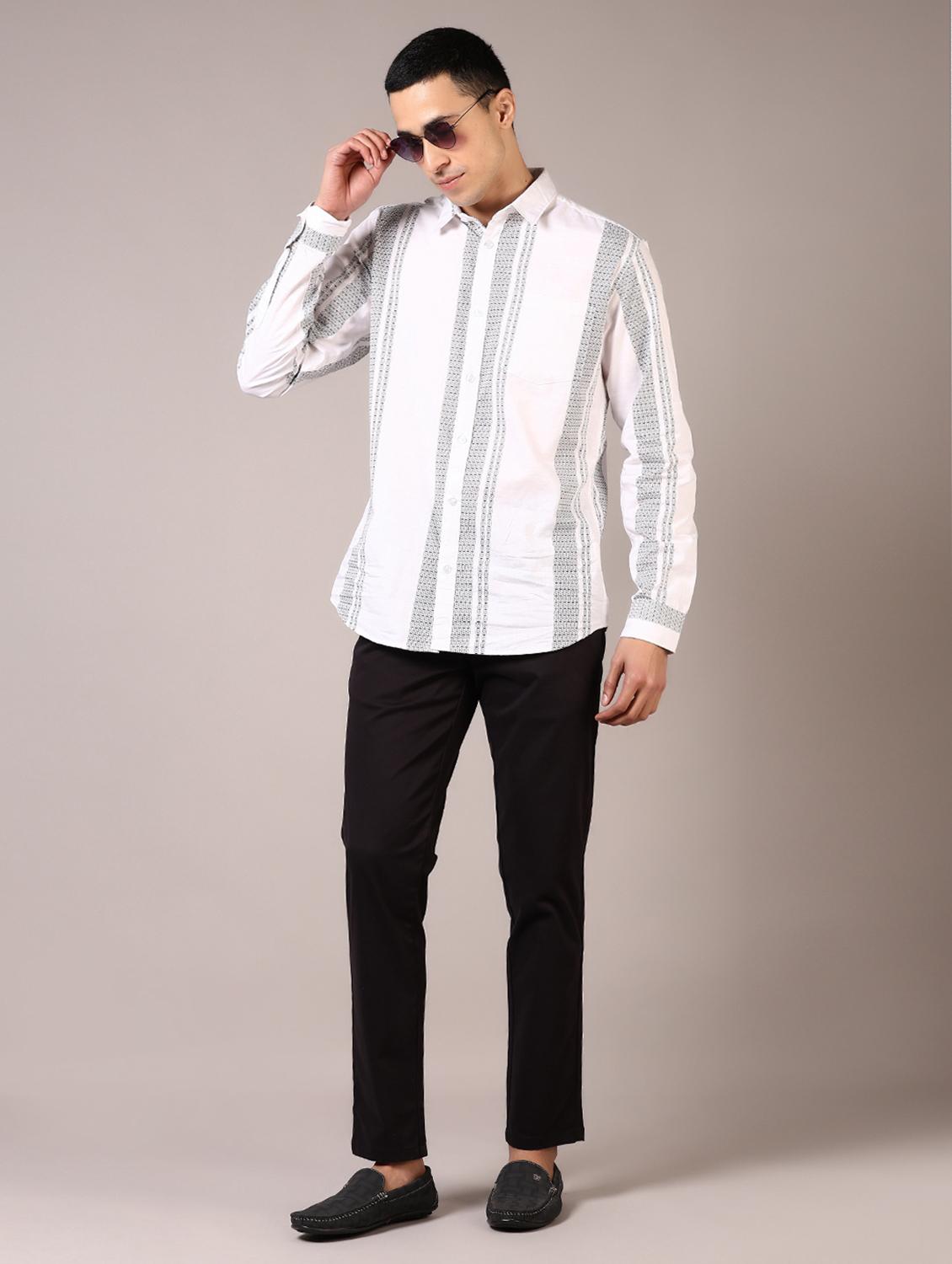 men solid flat front casual trouser - 21717974 - Standard Image - 4