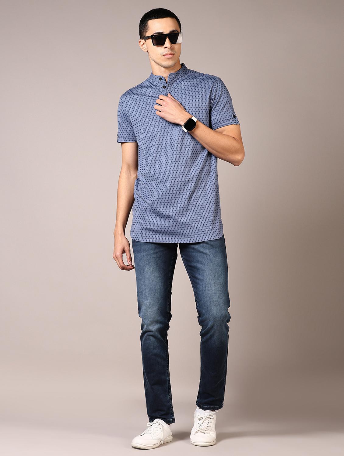 men washed mid rise jeans - 21718017 - Standard Image - 4