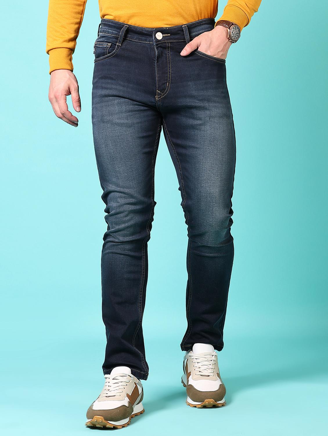 men washed mid rise jeans - 21718035 - Standard Image - 1