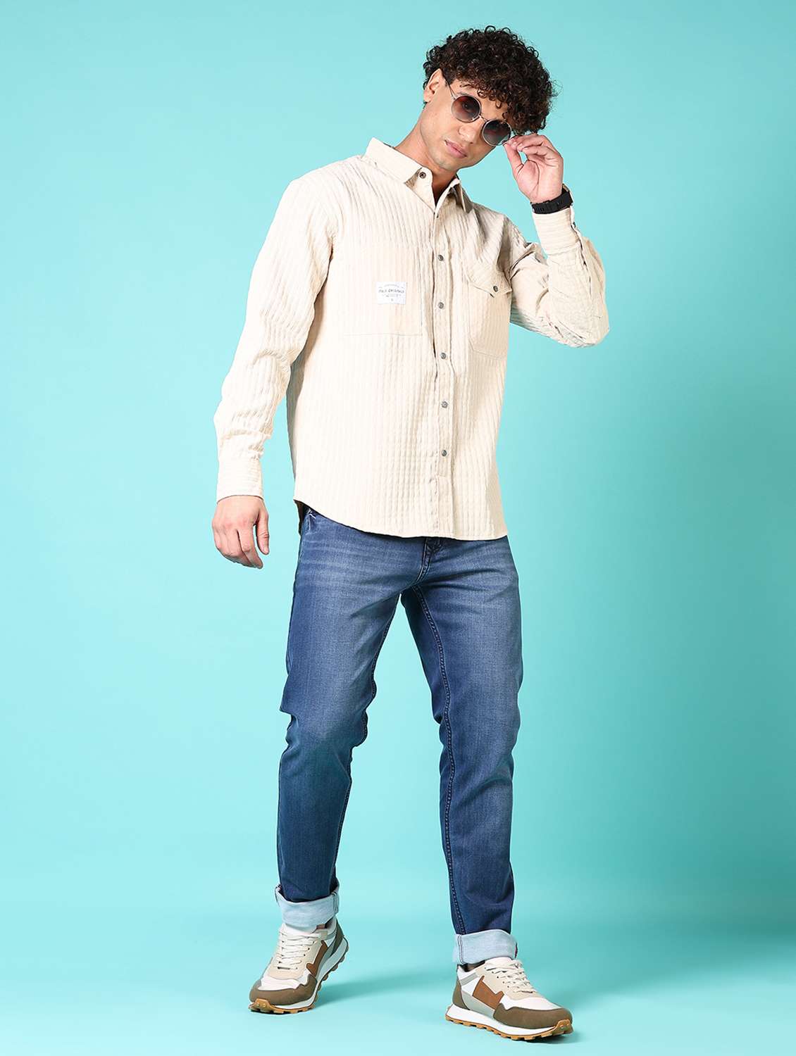 Men Washed Mid Rise Jeans - 21718036 -  Standard Image - 4