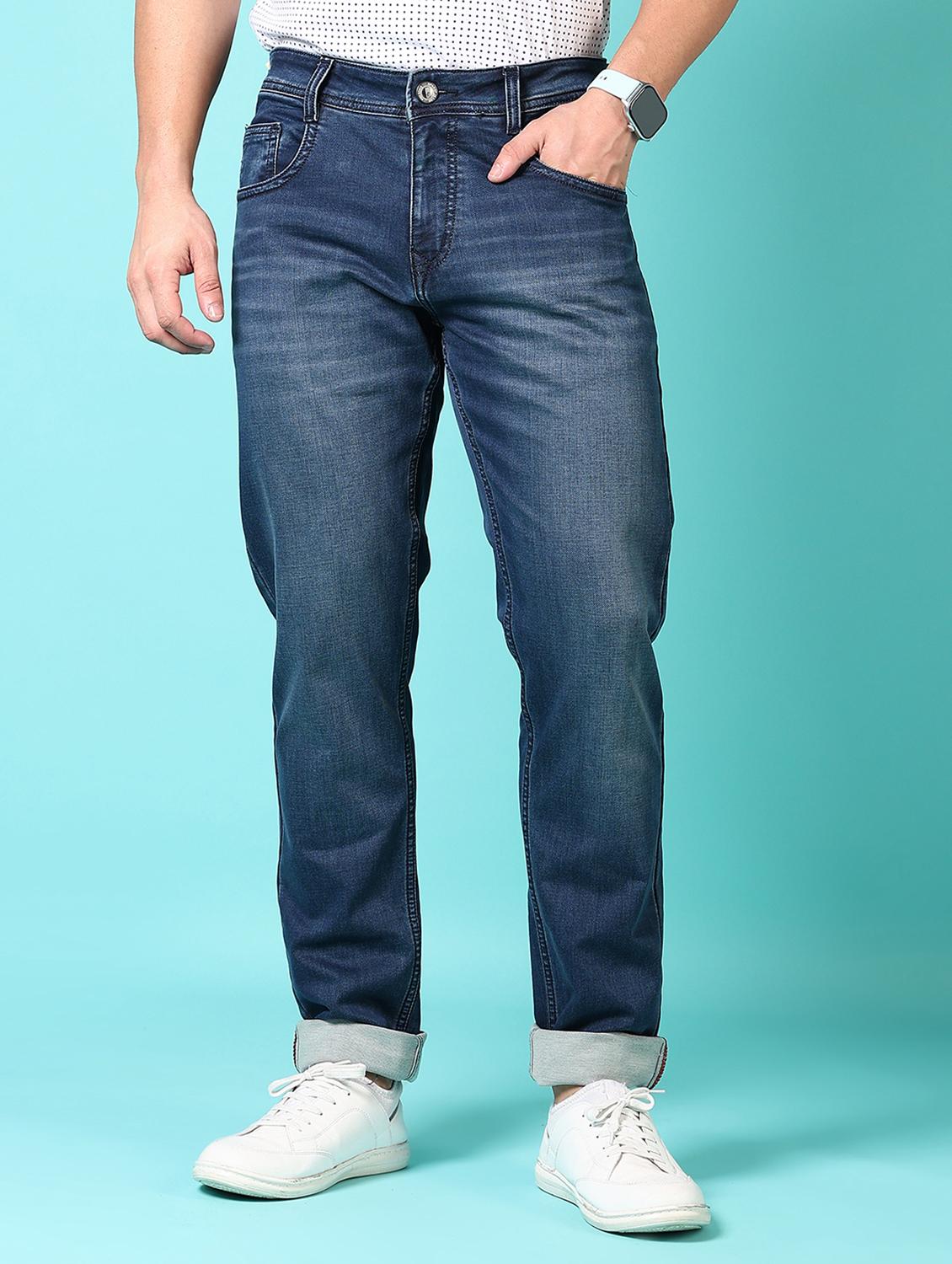 men washed mid rise jeans - 21718037 - Zoom Image - 0