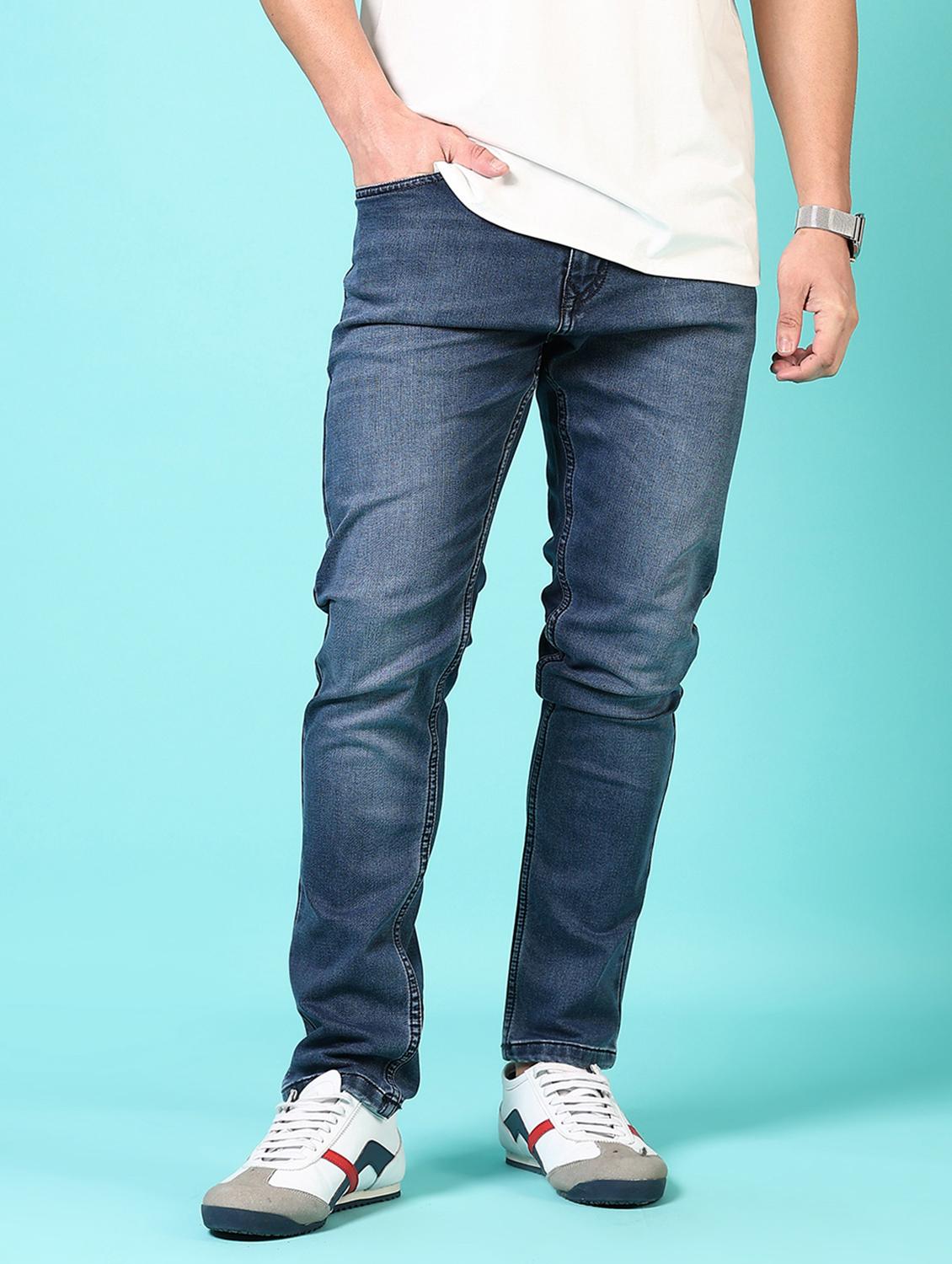 men washed mid rise jeans - 21718038 -  Standard Image - 1