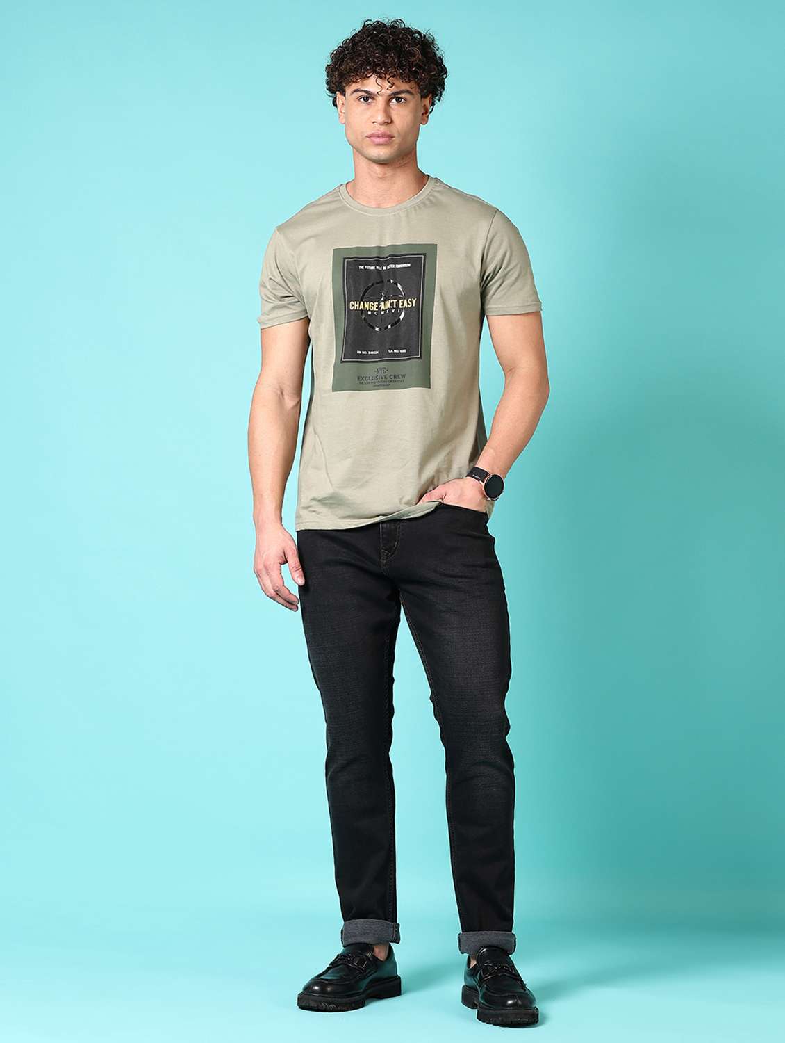 men washed mid rise jeans - 21718042 -  Standard Image - 4