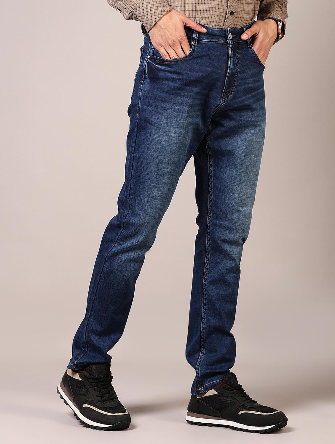 men washed mid rise jeans - 21718045 - Standard Image - 1