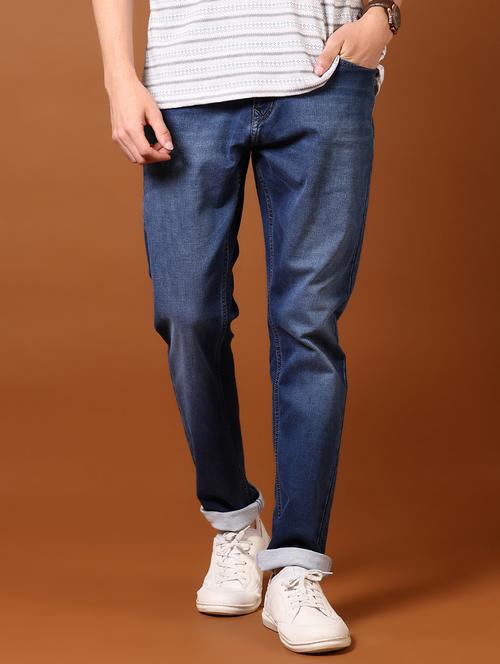 men washed mid rise jeans - 21718050 -  Standard Image - 0