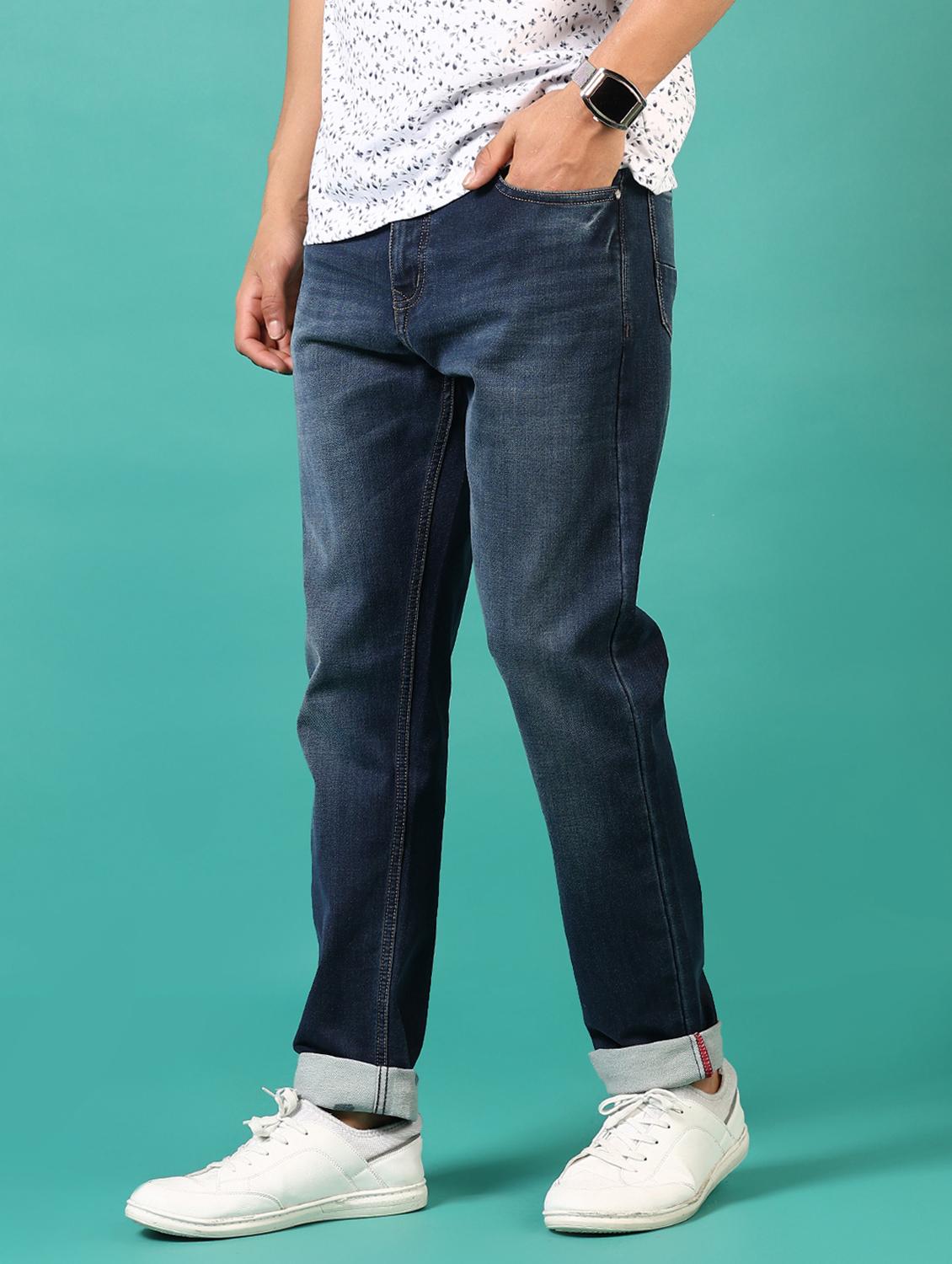 men washed mid rise jeans - 21718063 -  Standard Image - 1