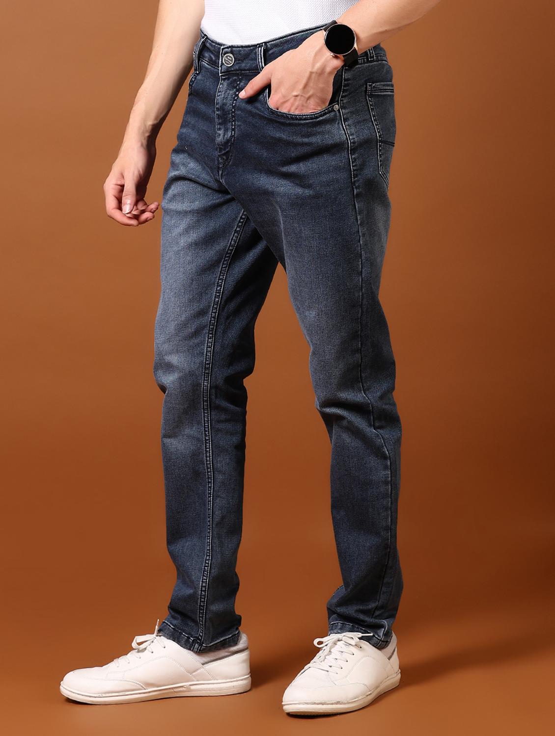 men washed mid rise jeans - 21718072 - Standard Image - 1