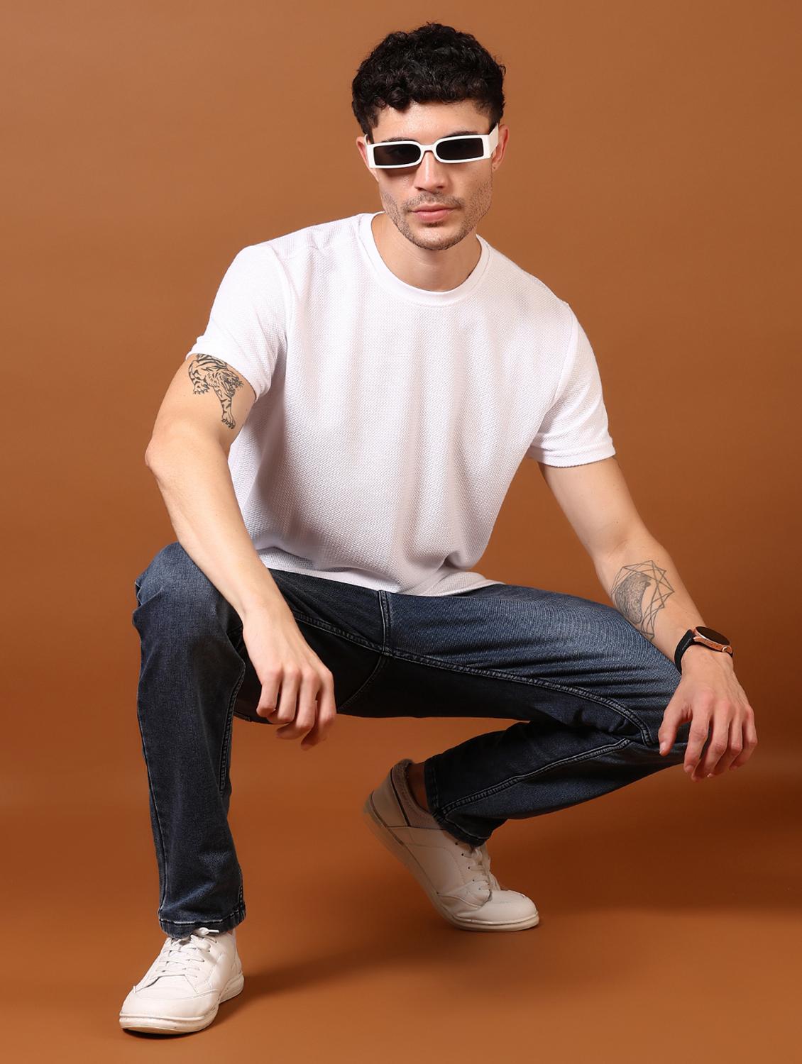 men washed mid rise jeans - 21718072 - Standard Image - 4