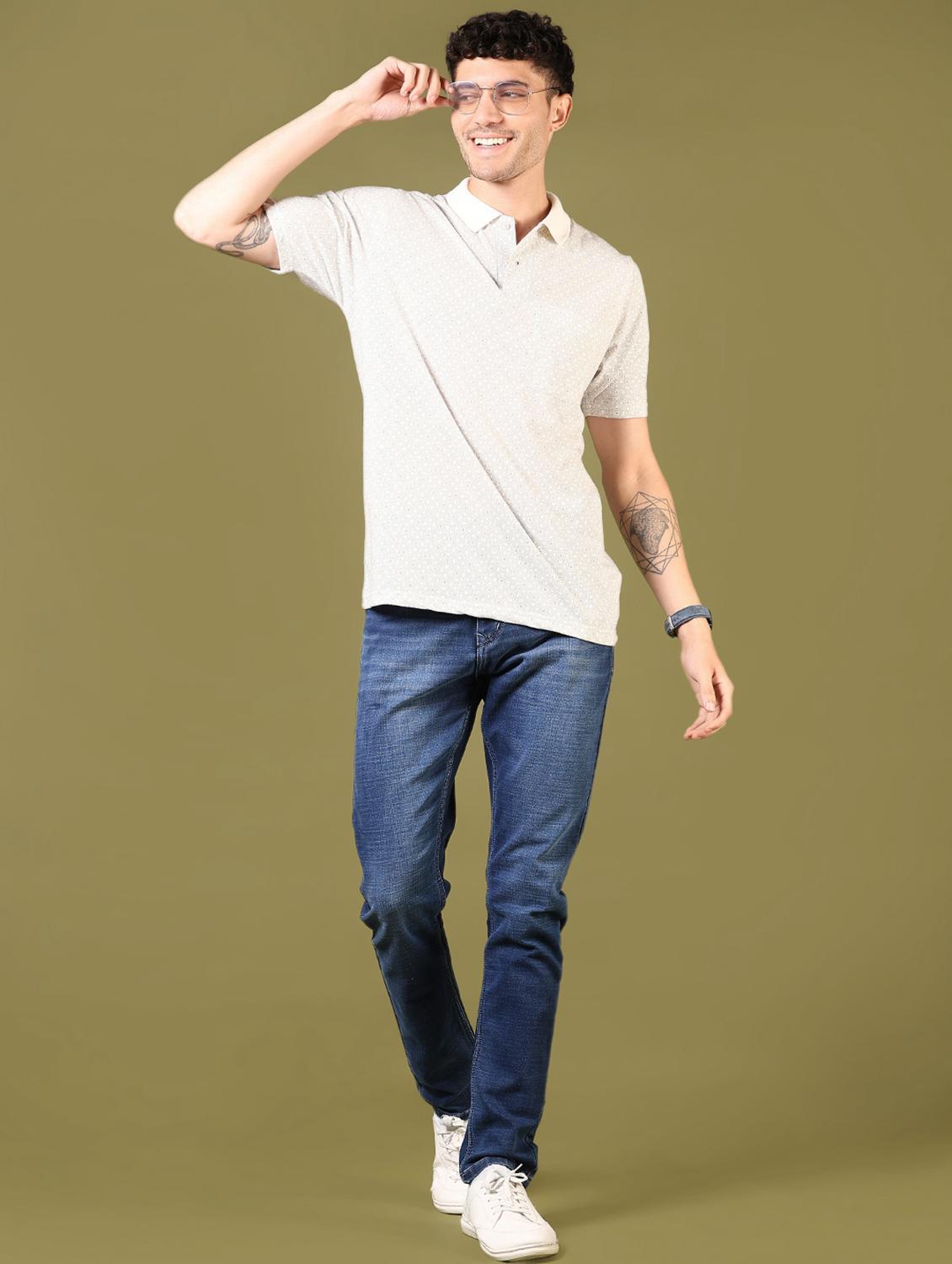 men washed mid rise jeans - 21718085 - Standard Image - 4
