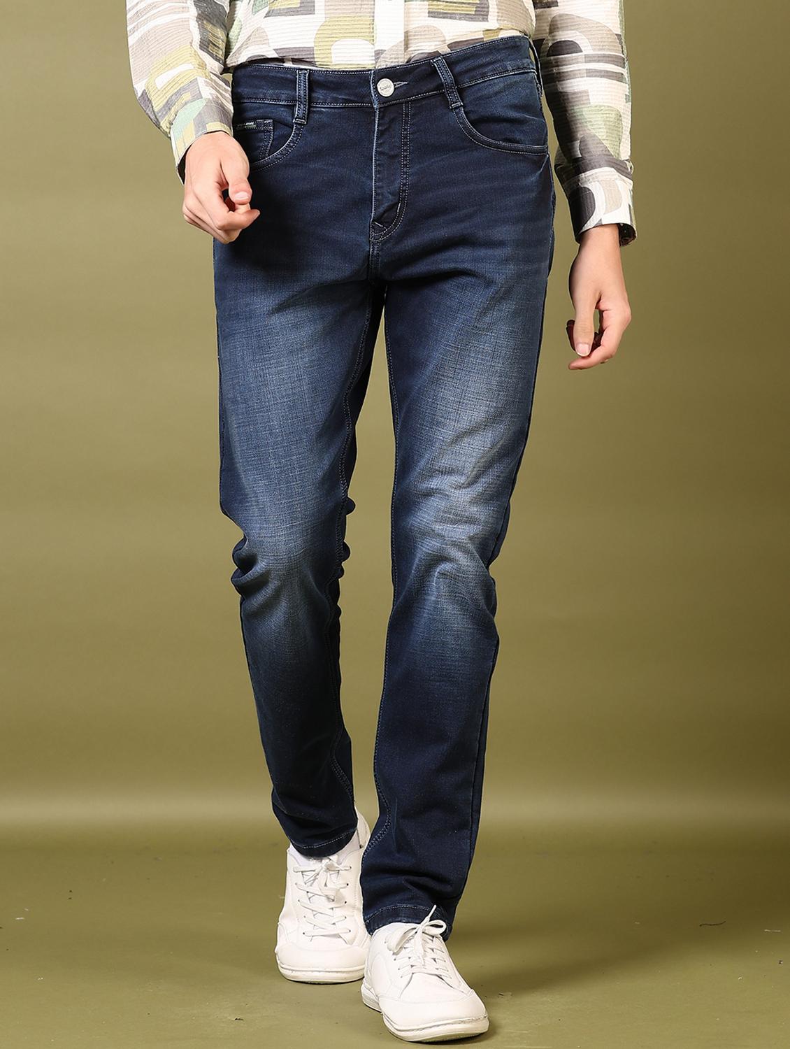 men washed mid rise jeans - 21718087 - Zoom Image - 0