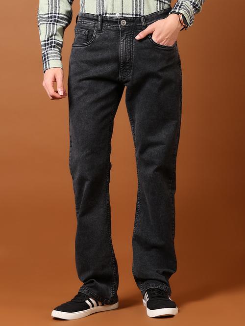 men pain mid rise denim jeans - 21718103 - Standard Image - 0