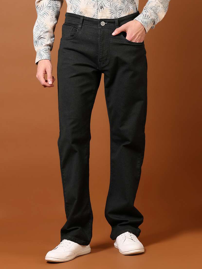 men pain mid rise denim jeans - 21718104 - Zoom Image - 0