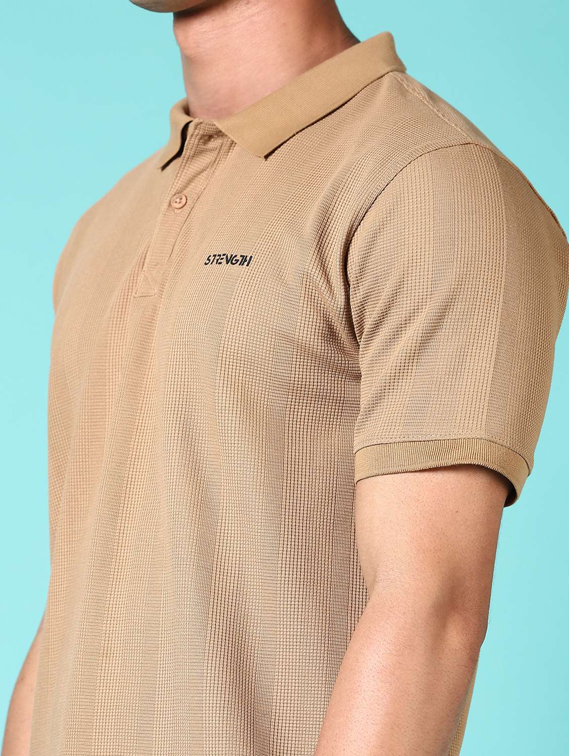 men self design short sleeve polo t-shirt - 21718112 -  Standard Image - 4