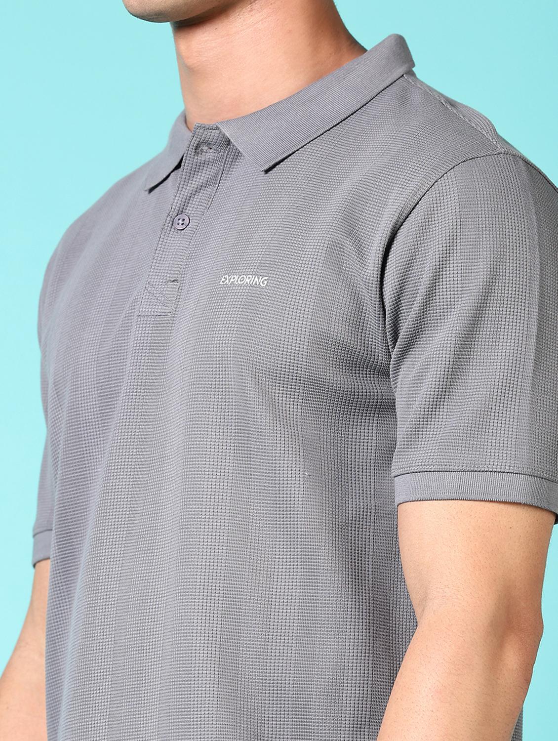 men short sleeves self design polo t-shirt - 21718113 - Standard Image - 4