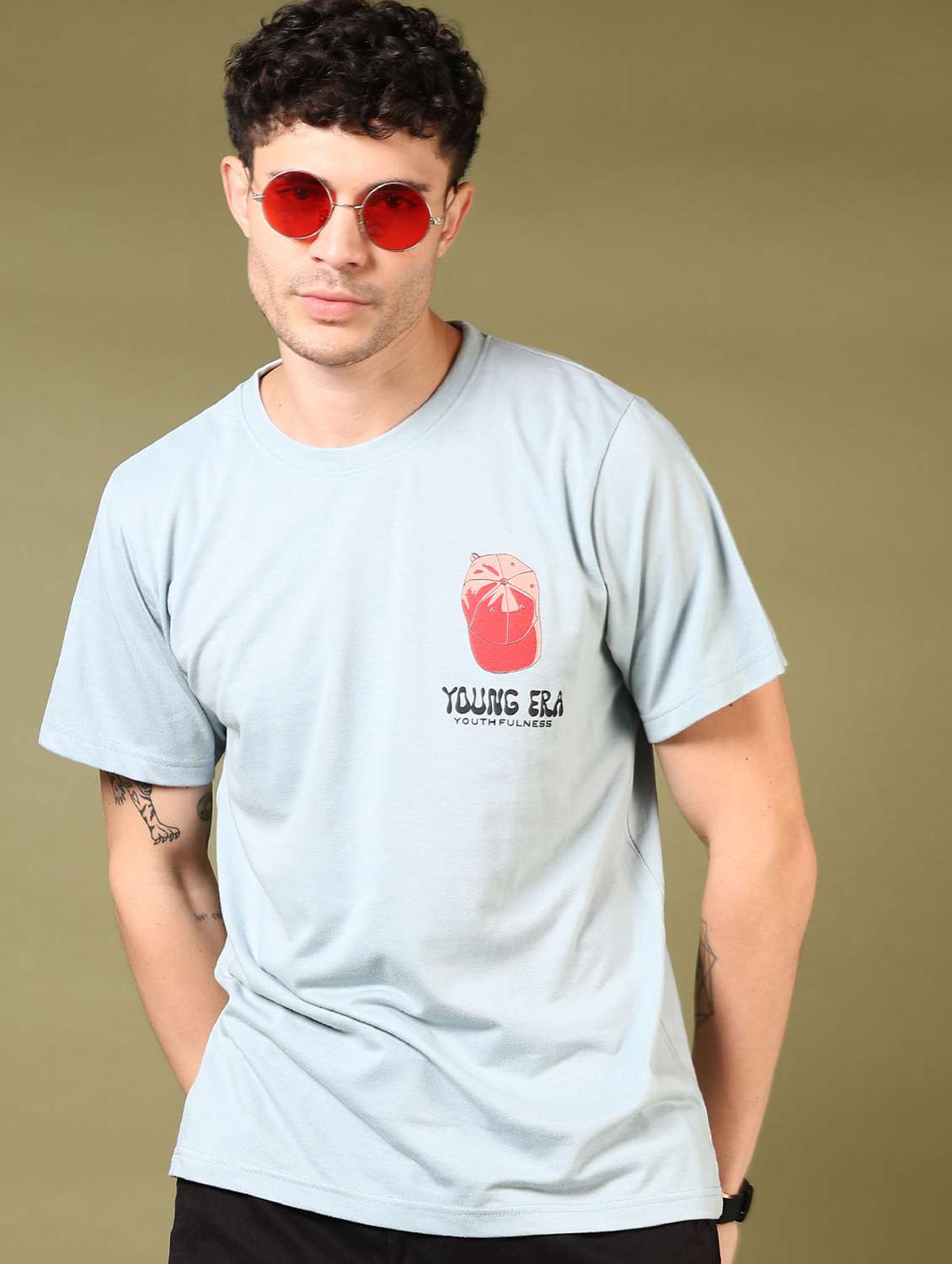 men back print short sleeve t-shirt - 21718114 -  Standard Image - 1