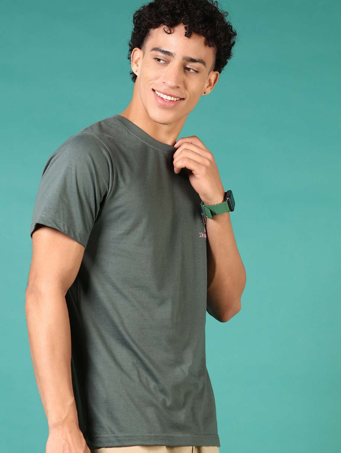 men back print short sleeve t-shirt - 21718116 -  Standard Image - 1