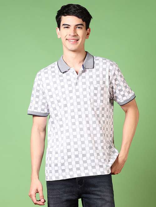 men printed short sleeve polo t-shirt - 21718128 -  Standard Image - 0