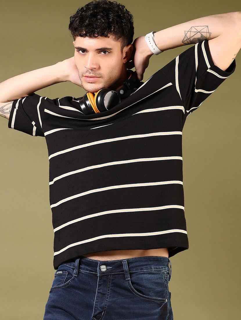 men short sleeves striped t-shirt - 21718129 - Standard Image - 1