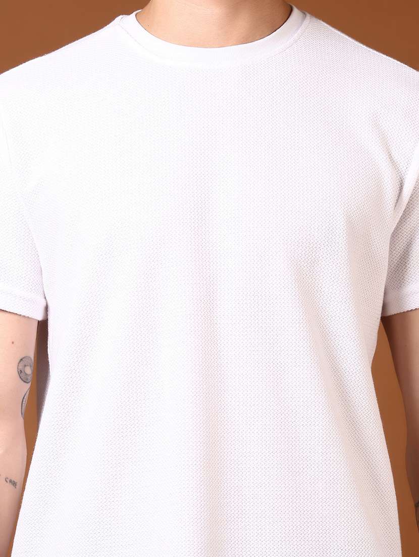 Men Solid Short Sleeve T-shirt - 21718132 -  Standard Image - 4