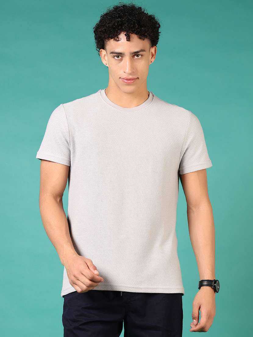 men solid short sleeve t-shirt