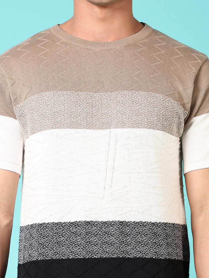 men color block short sleeve t-shirt - 21718134 - Standard Image - 4