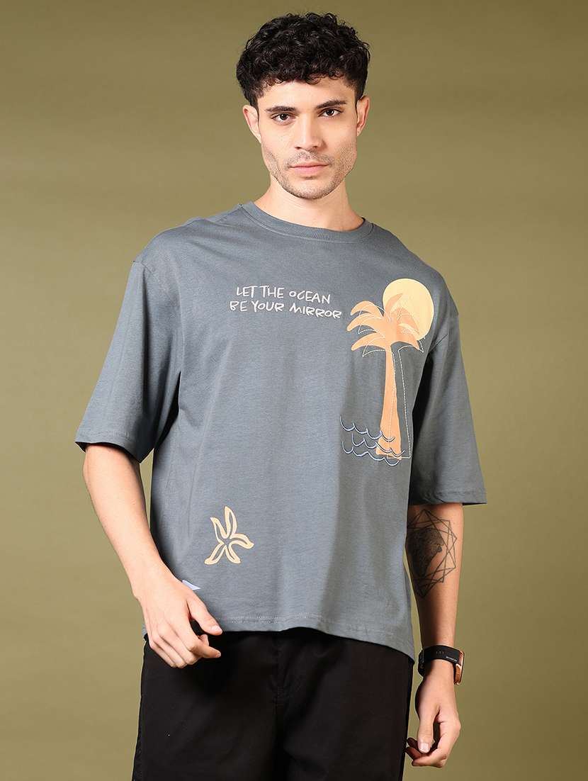 men front & back print short sleeve t-shirt - 21718138 - Zoom Image - 0