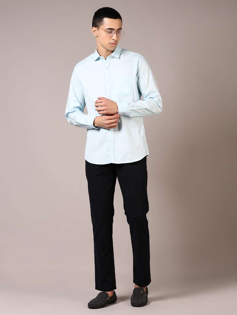 men solid long sleeve casual shirt - 21718157 -  Standard Image - 4