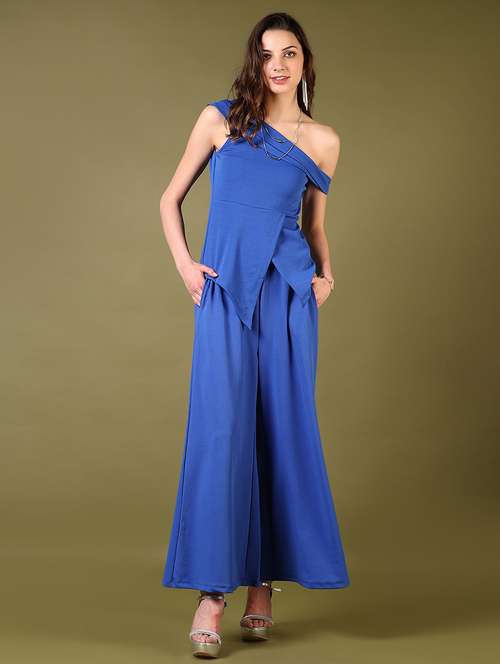 women solid asymmetric neck regular top - 21718174 - Standard Image - 0