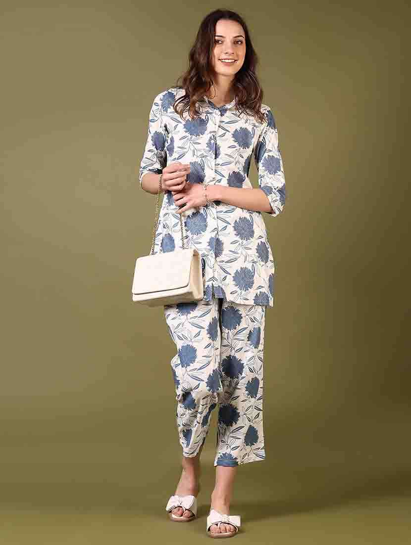 blue rayon active wear set coord