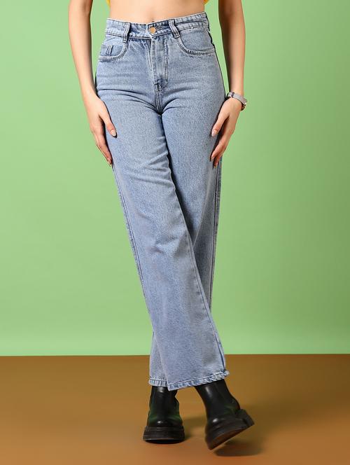women high rise denim jeans - 21718182 -  Standard Image - 0