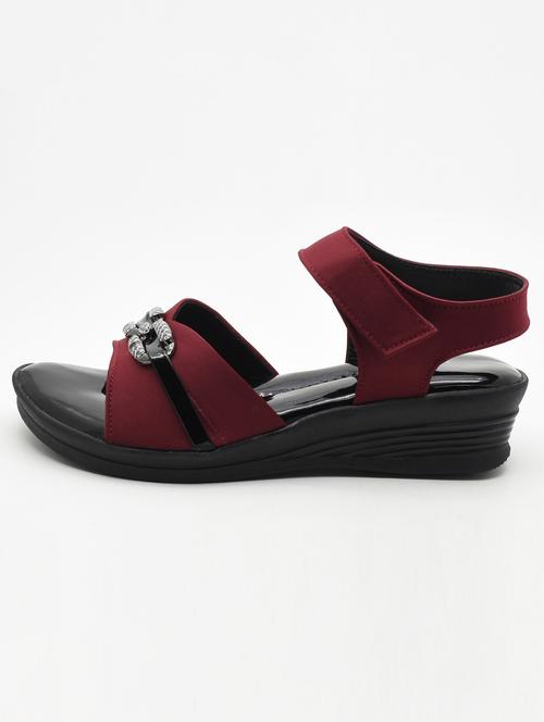 women red back strap sandals - 21718215 -  Standard Image - 0
