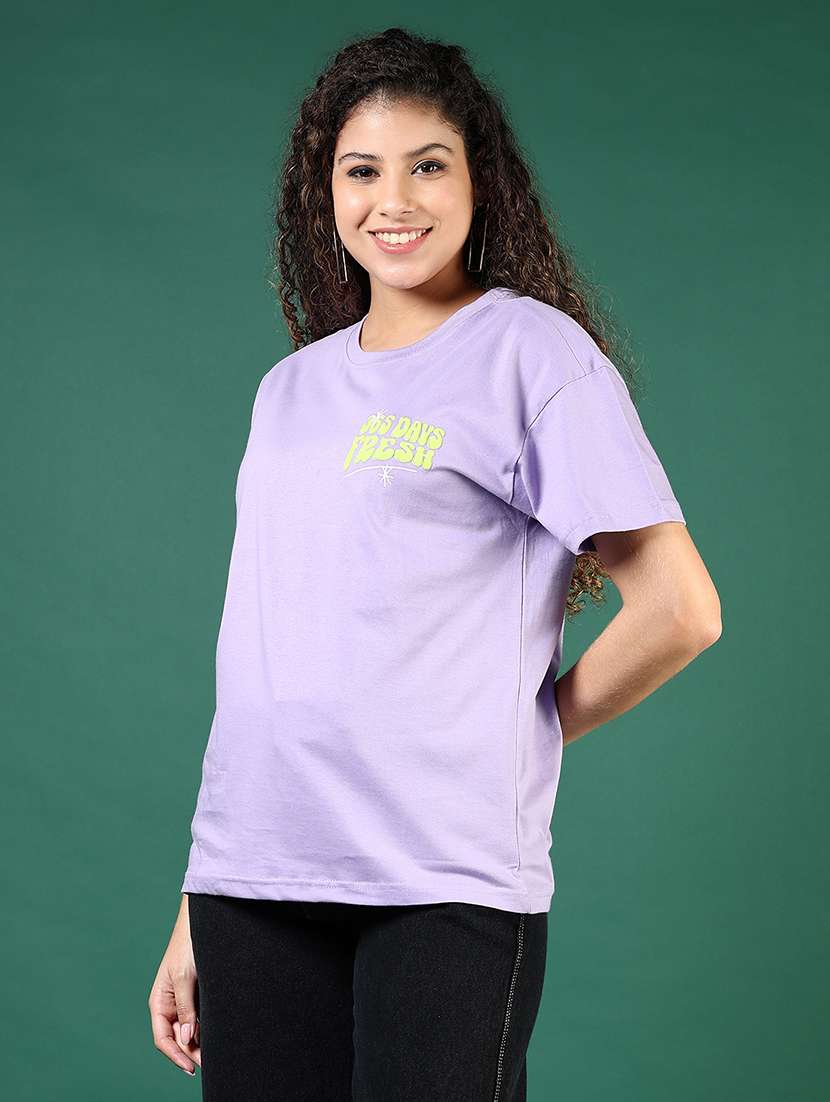 women printed short sleeve regular fit t-shirt - 21718481 - Standard Image - 1