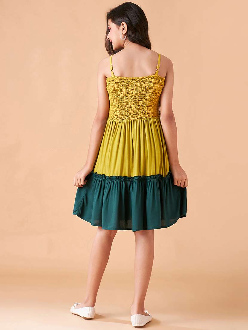 girls color blocked sleeveless tiered dress - 21718552 -  Standard Image - 4