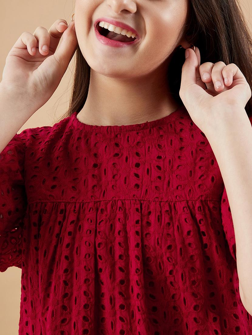 girls solid flute sleeves tiered dress - 21718560 - Standard Image - 6