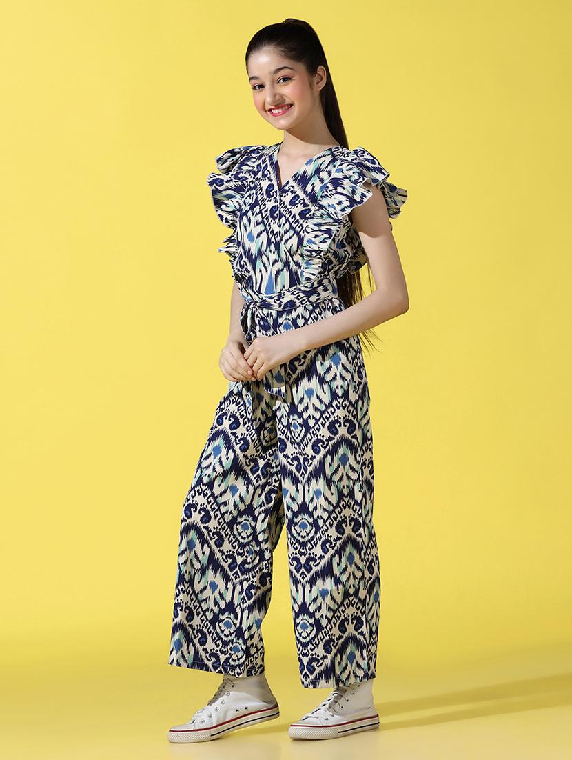 girls printed full length jumpsuit  - 21718786 -  Standard Image - 1