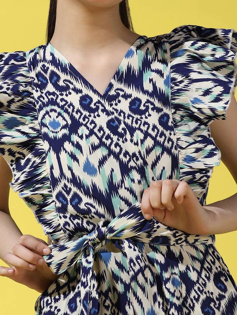 girls printed full length jumpsuit - 21718786 - Standard Image - 6