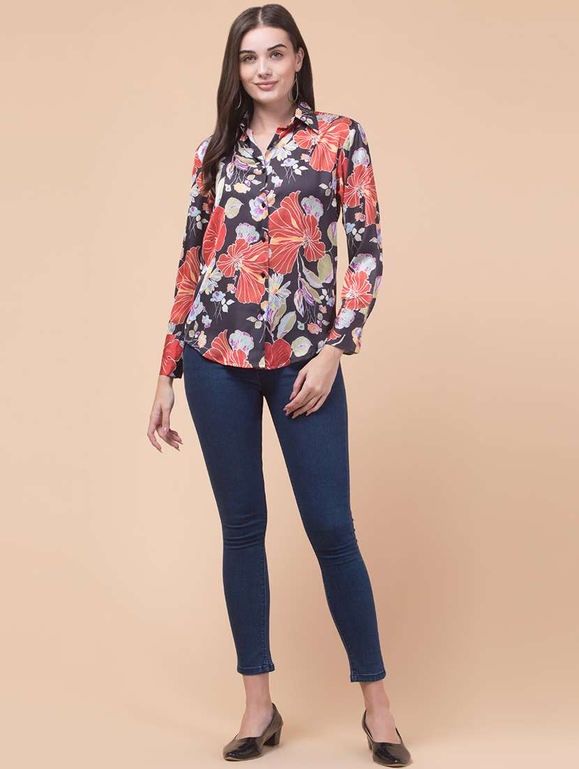 women printed collared regular shirt - 21719703 -  Standard Image - 4