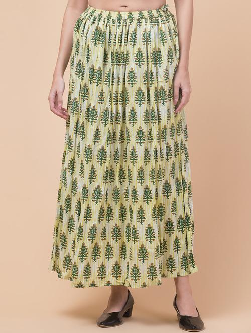 women printed mid rise flared long skirt - 21719719 - Standard Image - 0