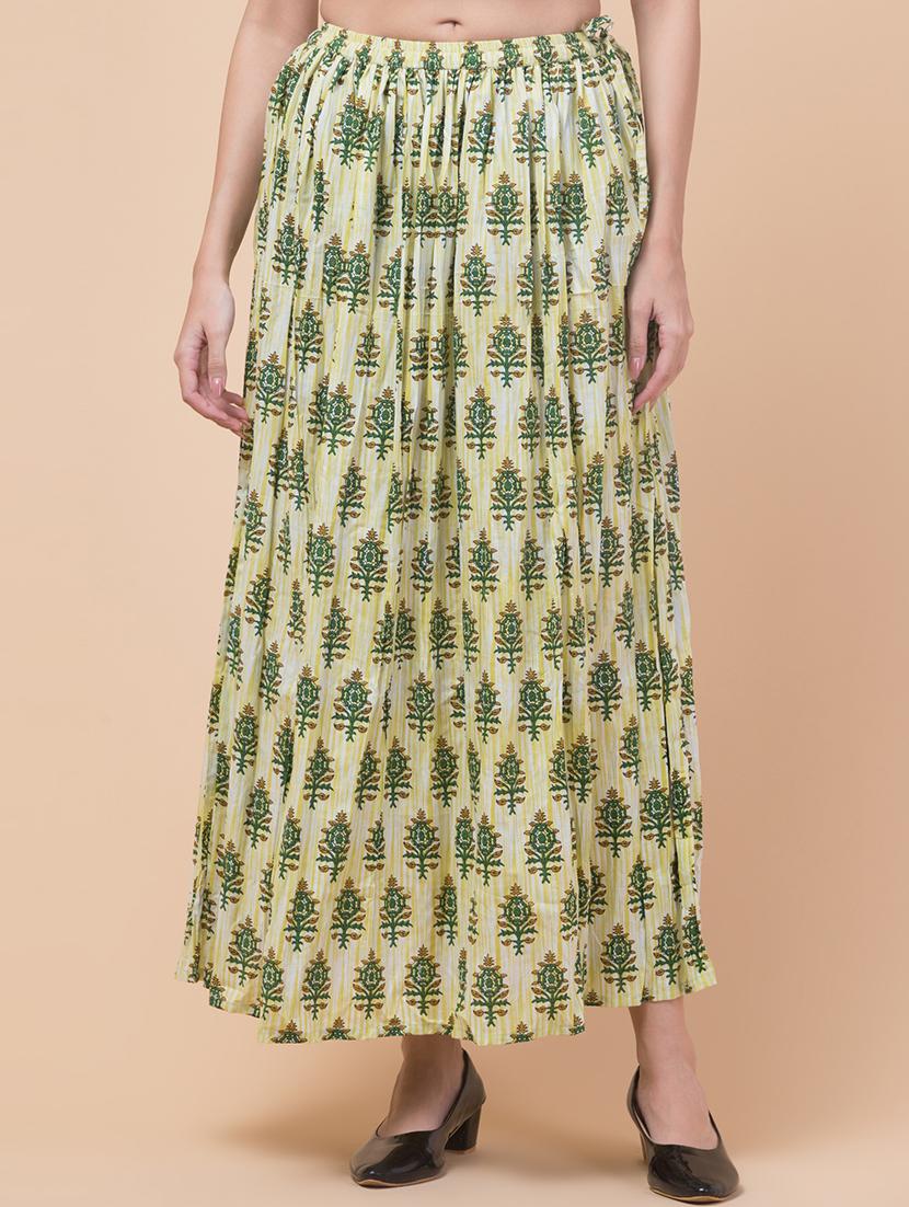 women printed mid rise flared long skirt - 21719719 - Zoom Image - 0