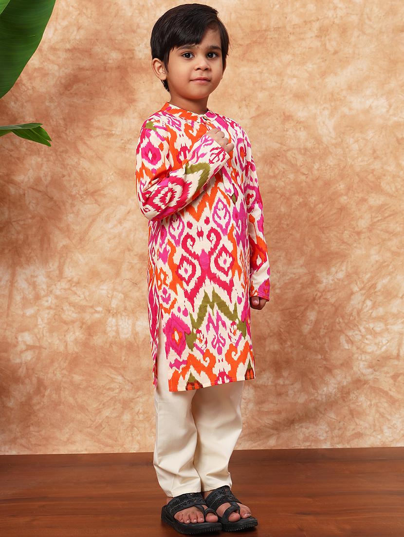 boys printed kurta pajama set - 21719815 -  Standard Image - 1